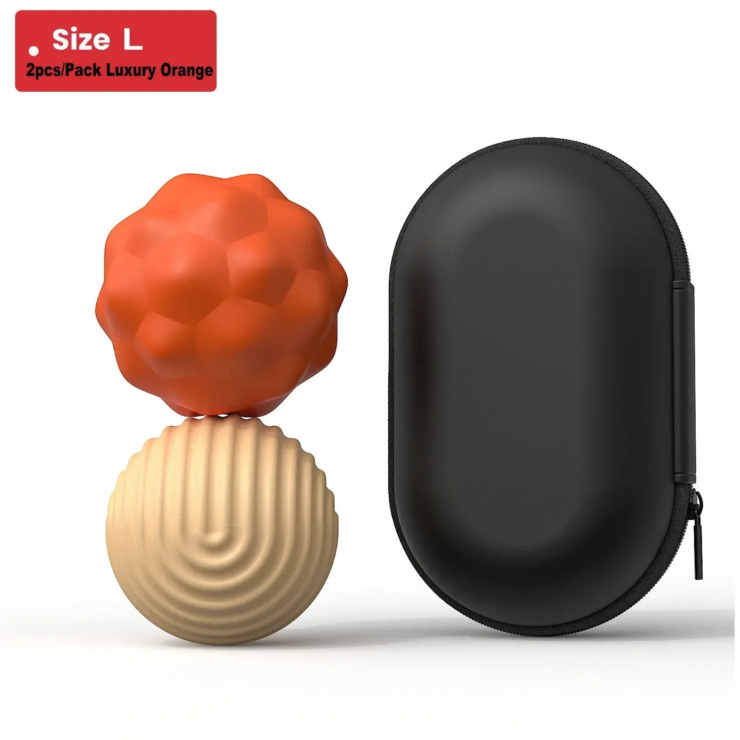 Hand Grip Strengthener Balls | Extra Large Silicone Stress Relief Set Relaxation Treatment 2pcs Orange Tidesmit
