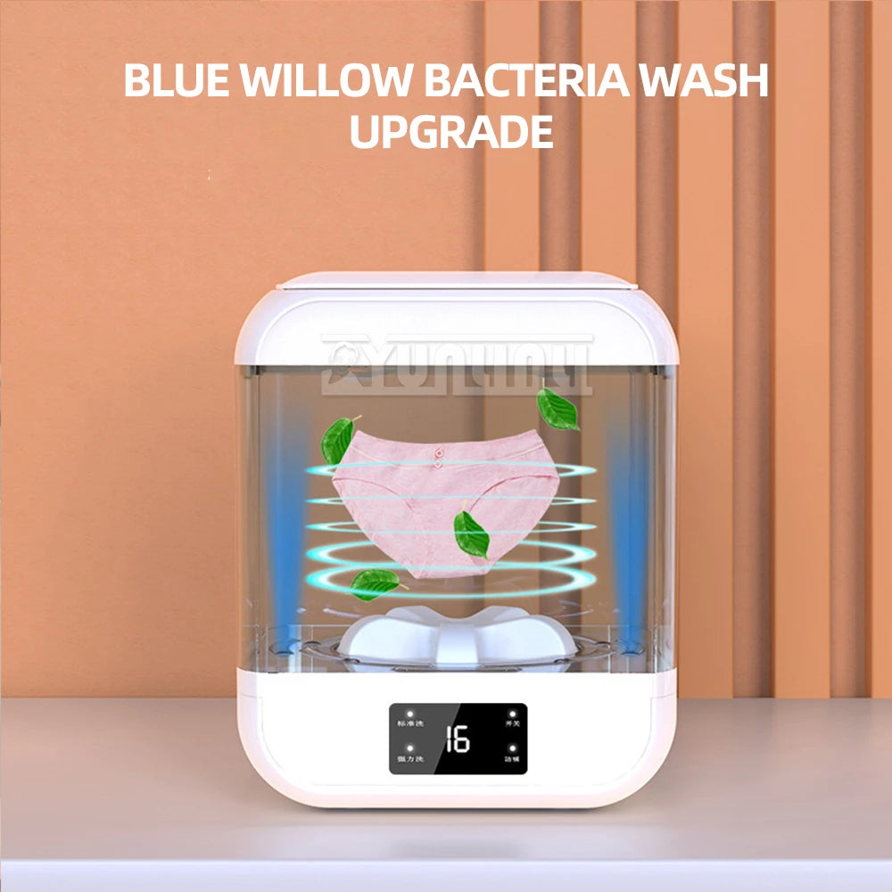 Tidesmit 12L semi-automatic portable mini washing machine for small loads with built-in clothes drying function