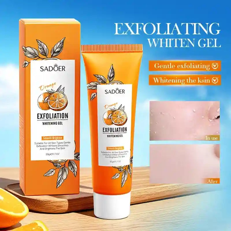 Orange Exfoliating Gel Facial Scrub for Deep Pore and Blackhead Treatment Scrubs Treatments Tidesmit