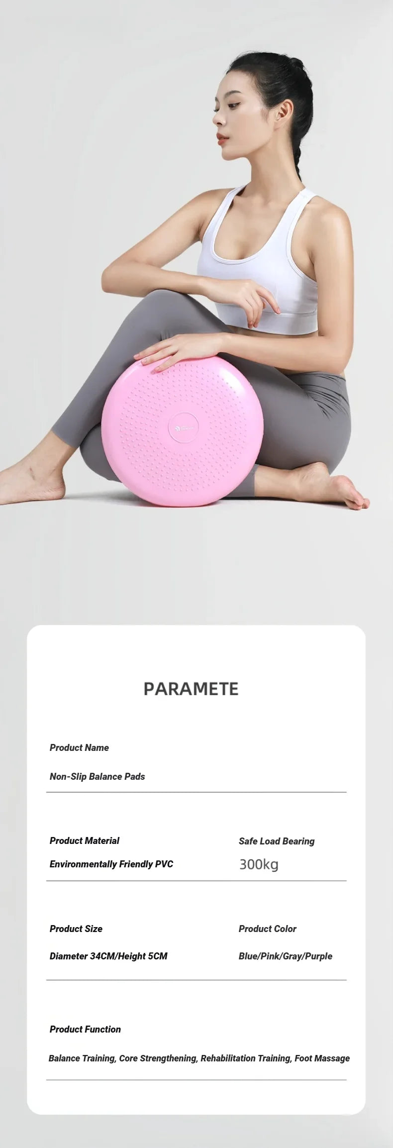 Inflatable Balance Cushion Thickened Explosion-Proof Soft For Yoga Massage Workout Pad Seat Ball