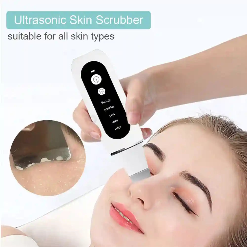 Ultrasonic Skin Scrubber | Professional Facial Cleansing Tool Scrubs Treatments Tidesmit