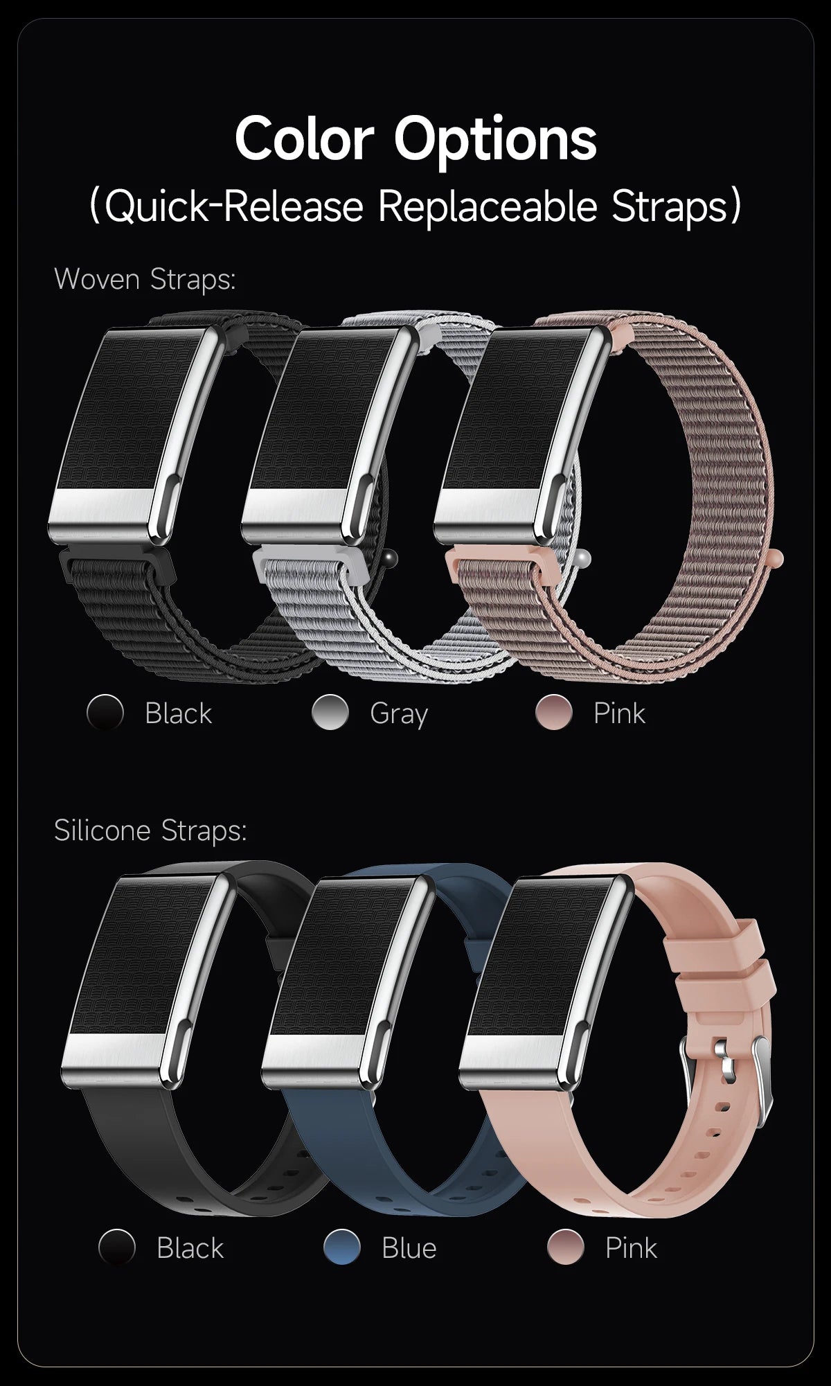 Best E900 Screenless Smart Bracelet for Women  IP68 Waterproof Heart Rate Sleep Health Monitoring Menstrual Tracking Smartwatch