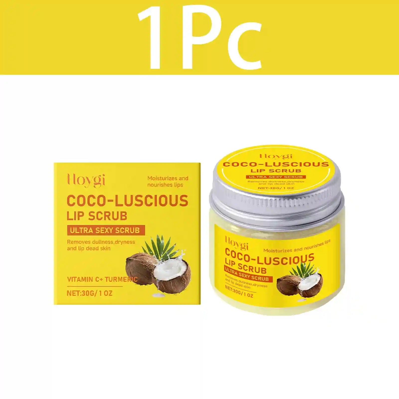 Turmeric Lip Scrub Exfoliator | Natural Moisturizing Lip Care | Tidesmit Lip Care 1PCS Tidesmit