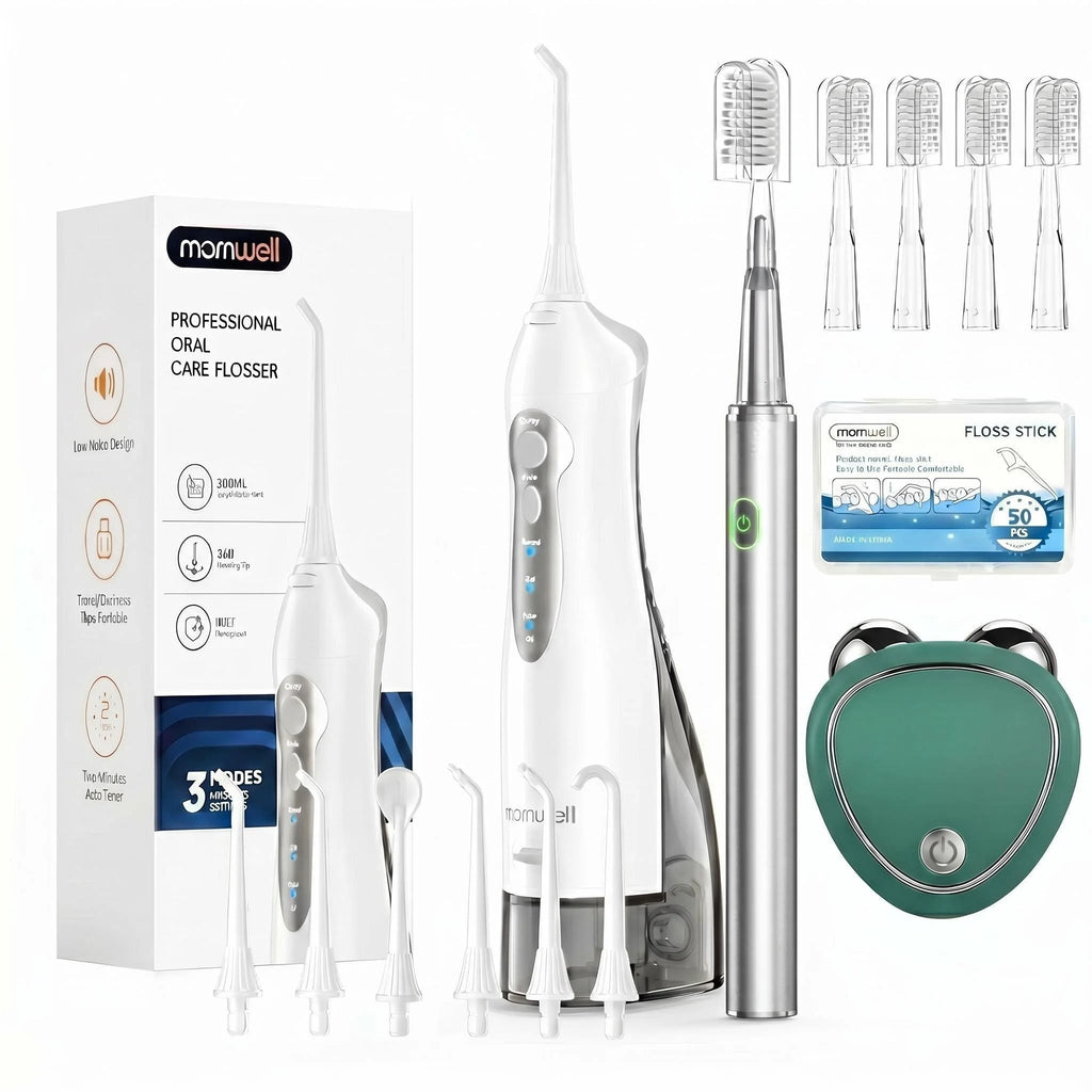 Upgraded Pro Detal Care Kit: 3-Mode Water Flosser & Electric Toothbrush | Premium Oral Clean Set with Larger Tank for Gum Health