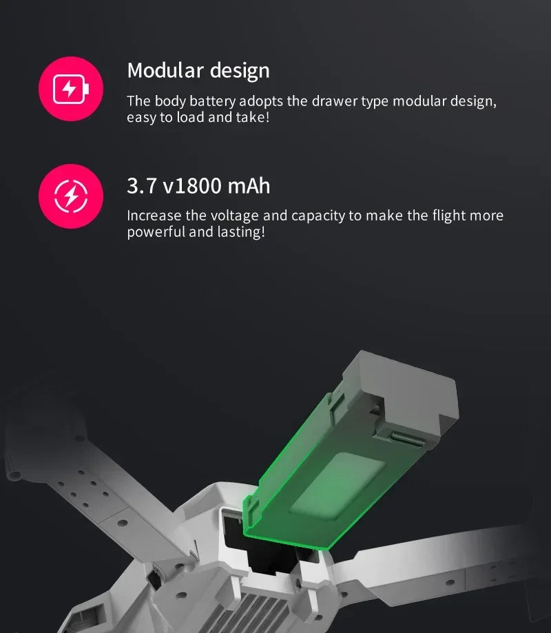 4K Camera Drone Foldable Quadcopter with Dual Wide Angle Lens Tidesmit