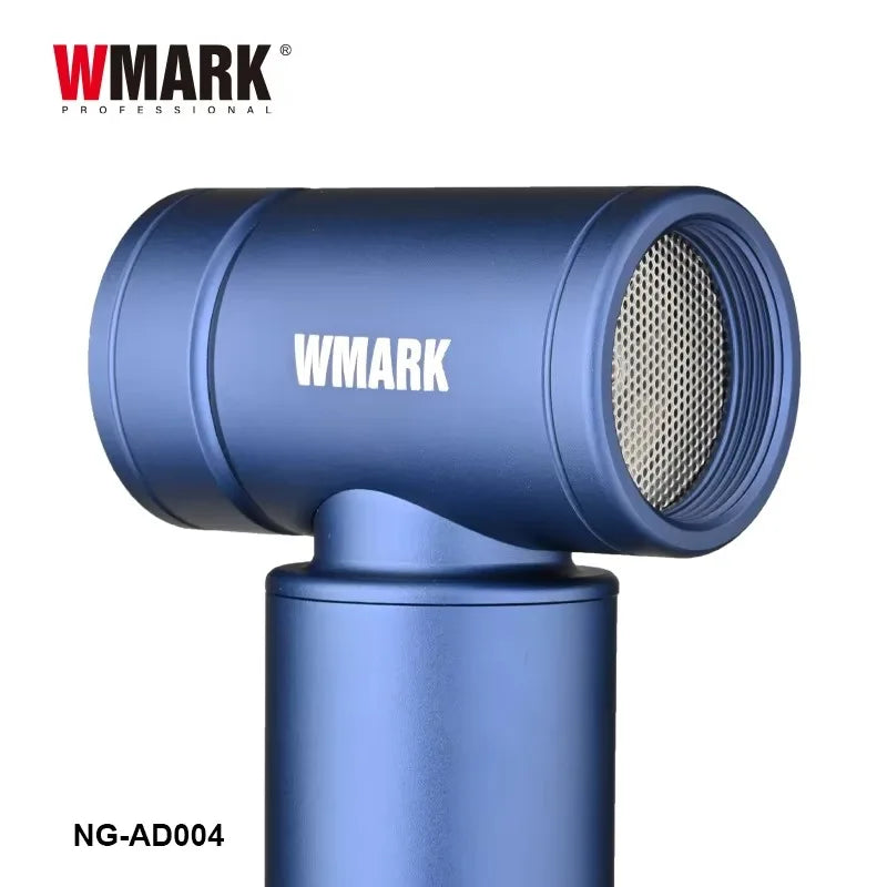 WMARK NG-AD004 blue cordless handheld barber vacuum cleaner for professional hair styling and shop cleaning.