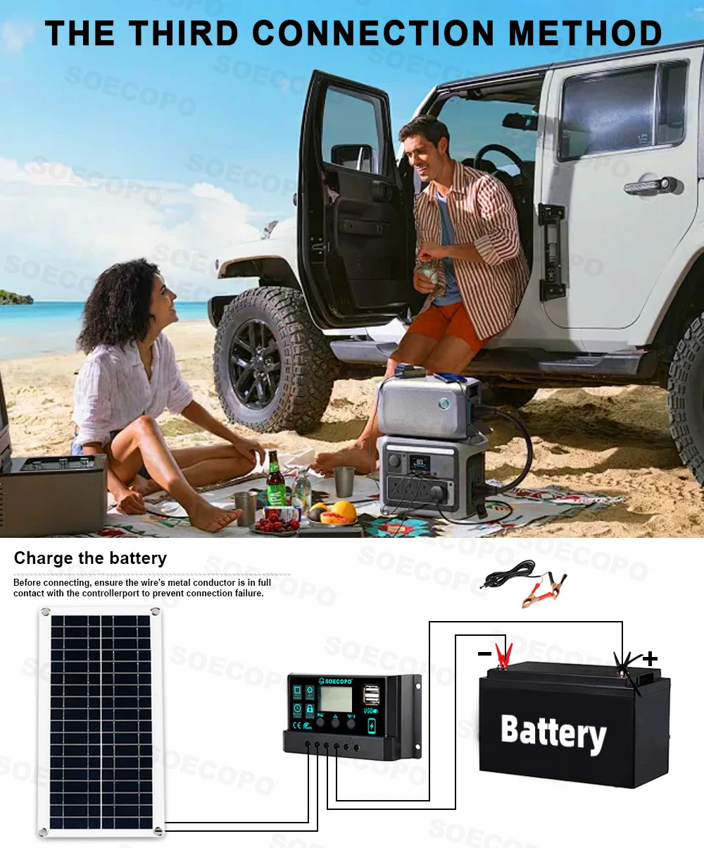 6000W Inverter & Solar System Complete Kit 12V To 110V/220V 100A Controller 300W Panel Off-Grid System for Home/Camping Backup