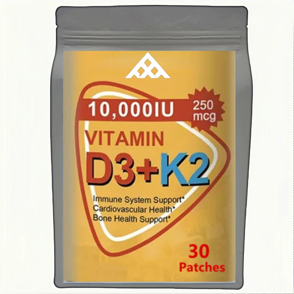 Hot sale Vitamin D3 & K2 Patch 10000 IU - Immune Support, Hair/Skin/Nail Health, Joint/Bone/Cardiovascular Wellness