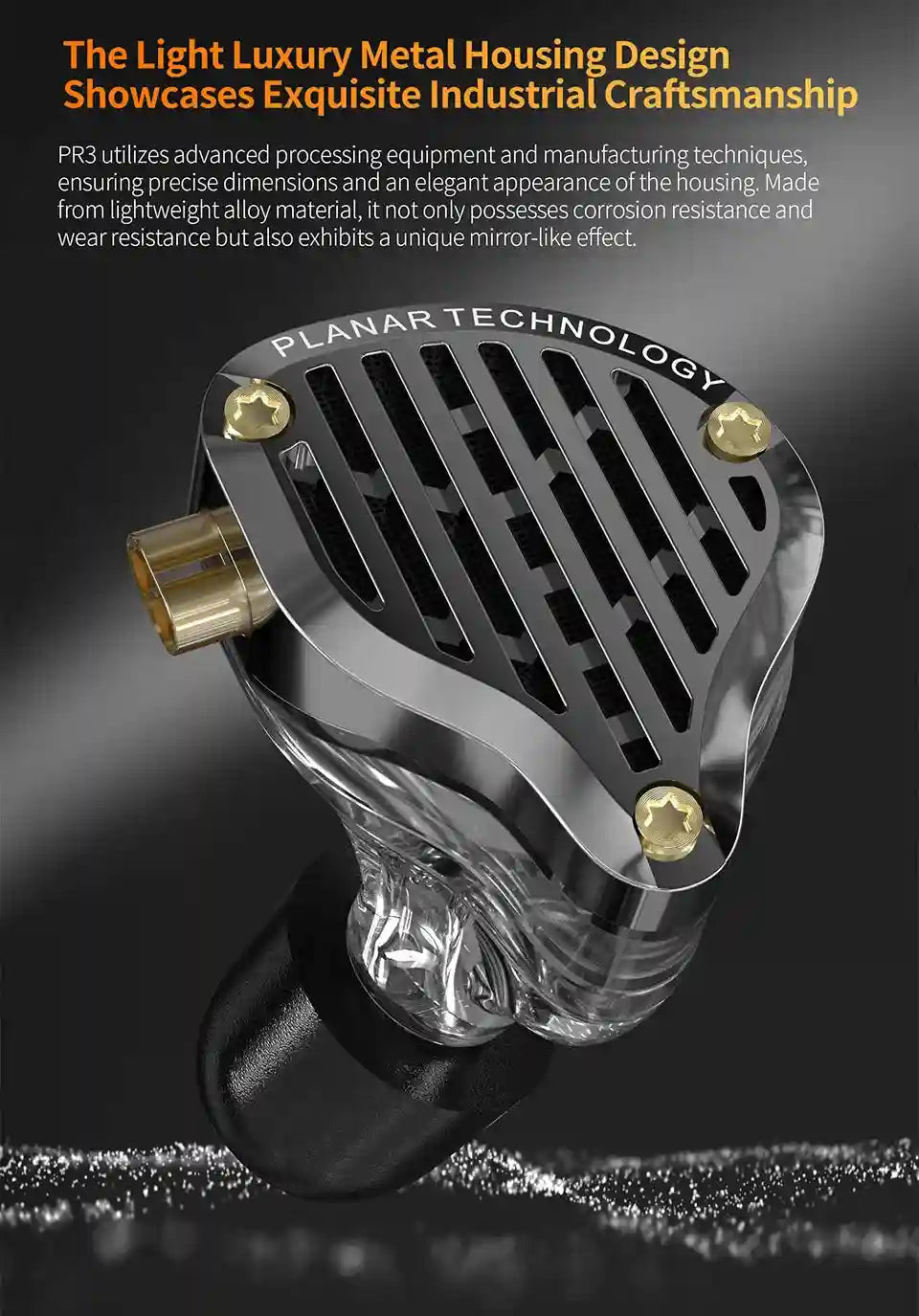 KZ PR3 Planar Magnetic IEMs - High-Fidelity Wired Studio Monitors Tidesmit