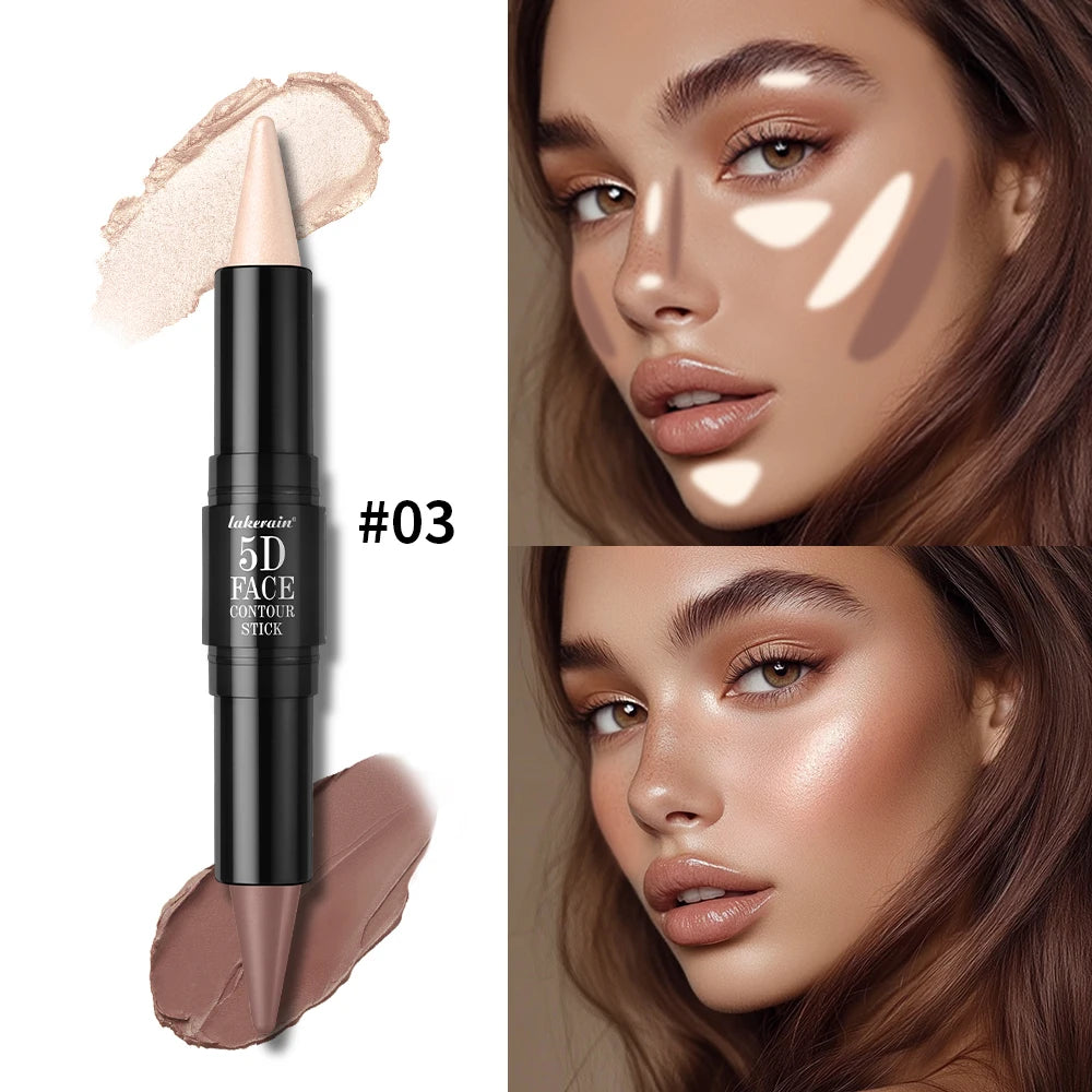 Tidesmit double-headed contouring stick with highlighter for V face sculpting and defined nose bridge shade detail