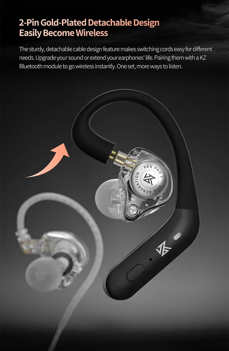 KZ EDX Pro In-Ear Monitors | HiFi Wired 3.5mm Earphones | Tidesmit Tidesmit
