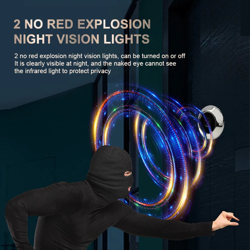Damini 4.3'' HD Video Electronic Doorbell Smart Camera Cat Eye Night Vision Human Body Detection Automatic Capture Eye Peephole