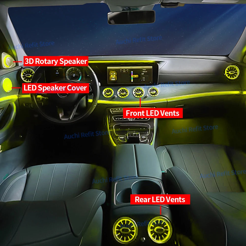 Mercedes-Benz W213 Ambient LED Air Vents with 3D Rotating Speaker Tidesmit