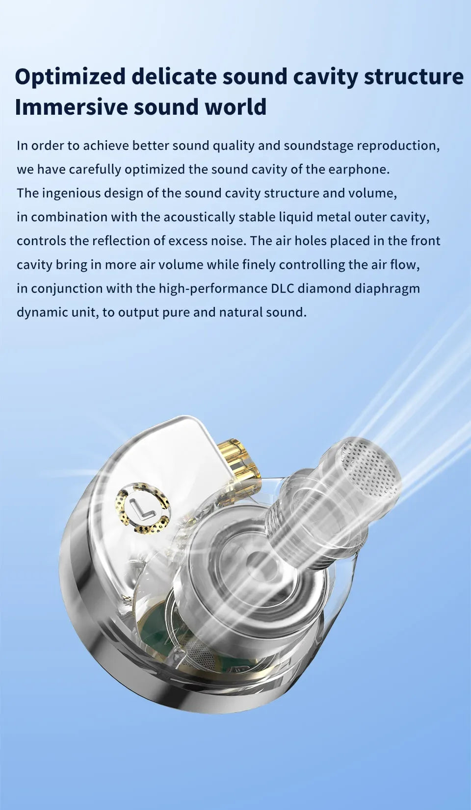 TRN Conch DLC Dynamic In-Ear Monitors with Hi-Res Audio by Tidesmit Tidesmit