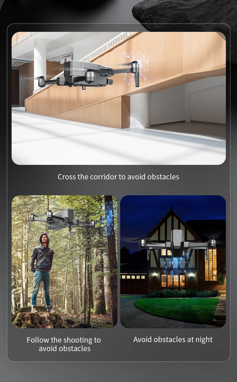 4K GPS Camera Drone with Obstacle Avoidance and Gimbal - Tidesmit Tidesmit