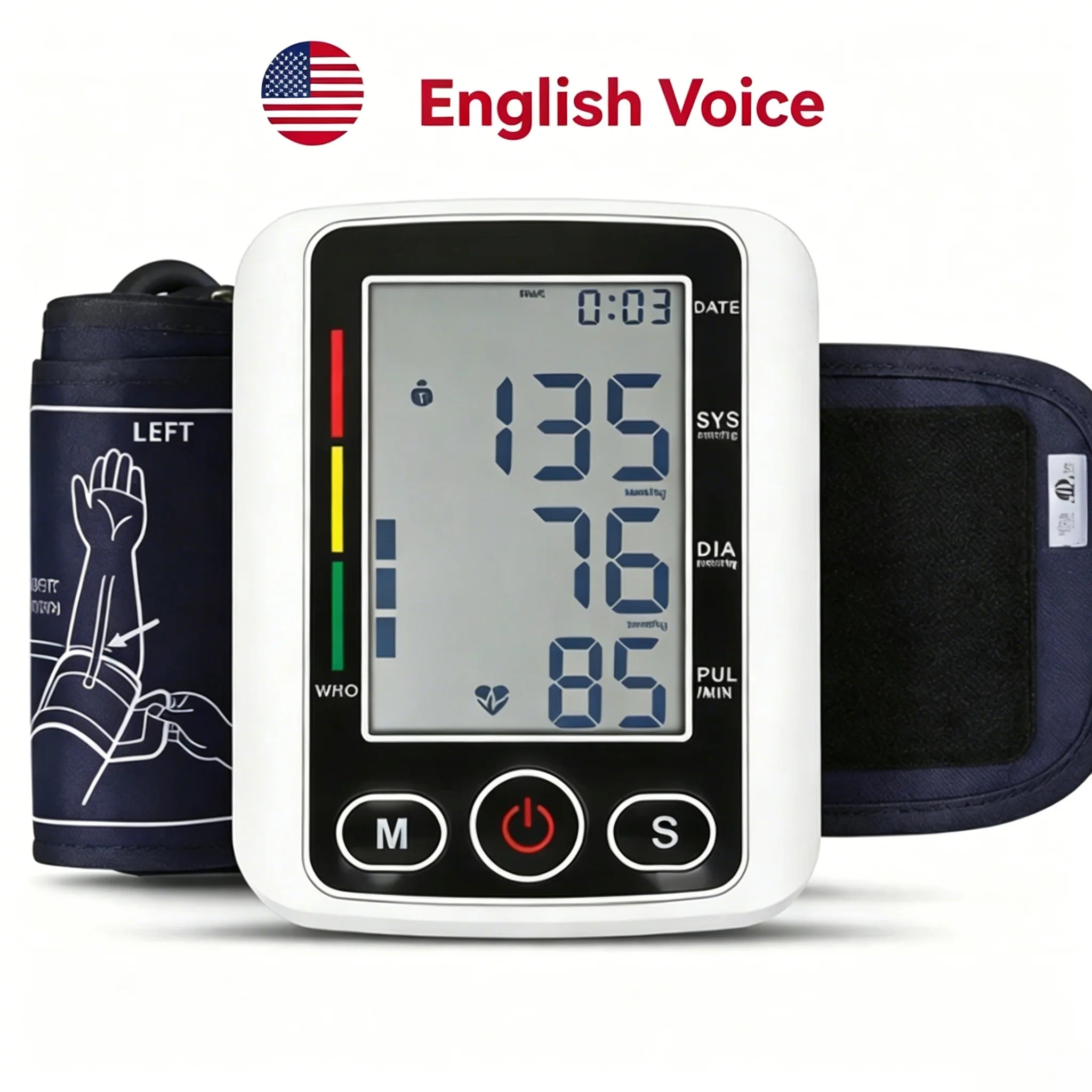 Digital Sphygmomanometer Medical Health Detector Home Upper Arm Blood Pressure Measur Adult kid Pulse Monitor sphygmomanometer