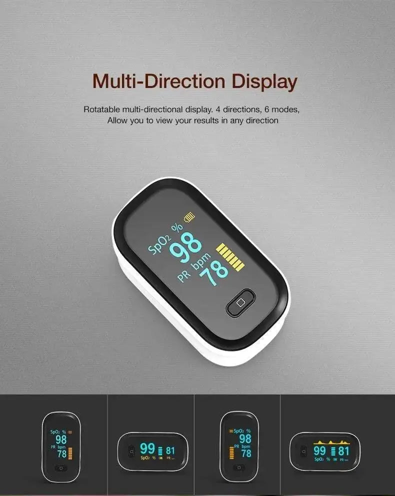 JianYouCare portable finger Pulse Oximeter Saturometer led Spo2 PR PI Oximetro De Dedo Blood Oxygen Heart Rate Saturation Meter