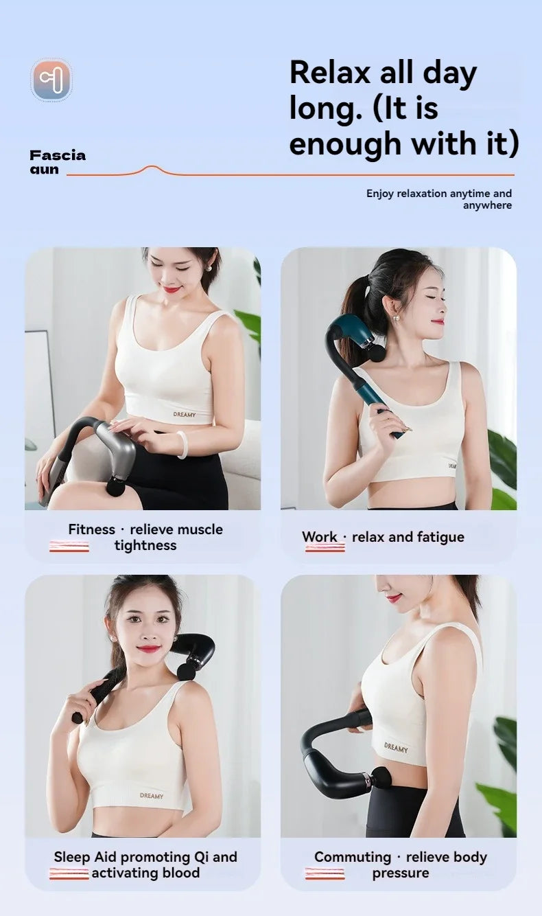Deep Tissue Massage Gun – Portable Electric Muscle Relief Tool Body Shaping Massage Equipment Tidesmit