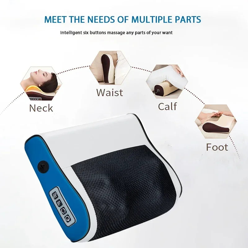 Shiatsu Neck and Back Massager with Heat for Deep Tissue Pain Relief Massage Cushion Tidesmit