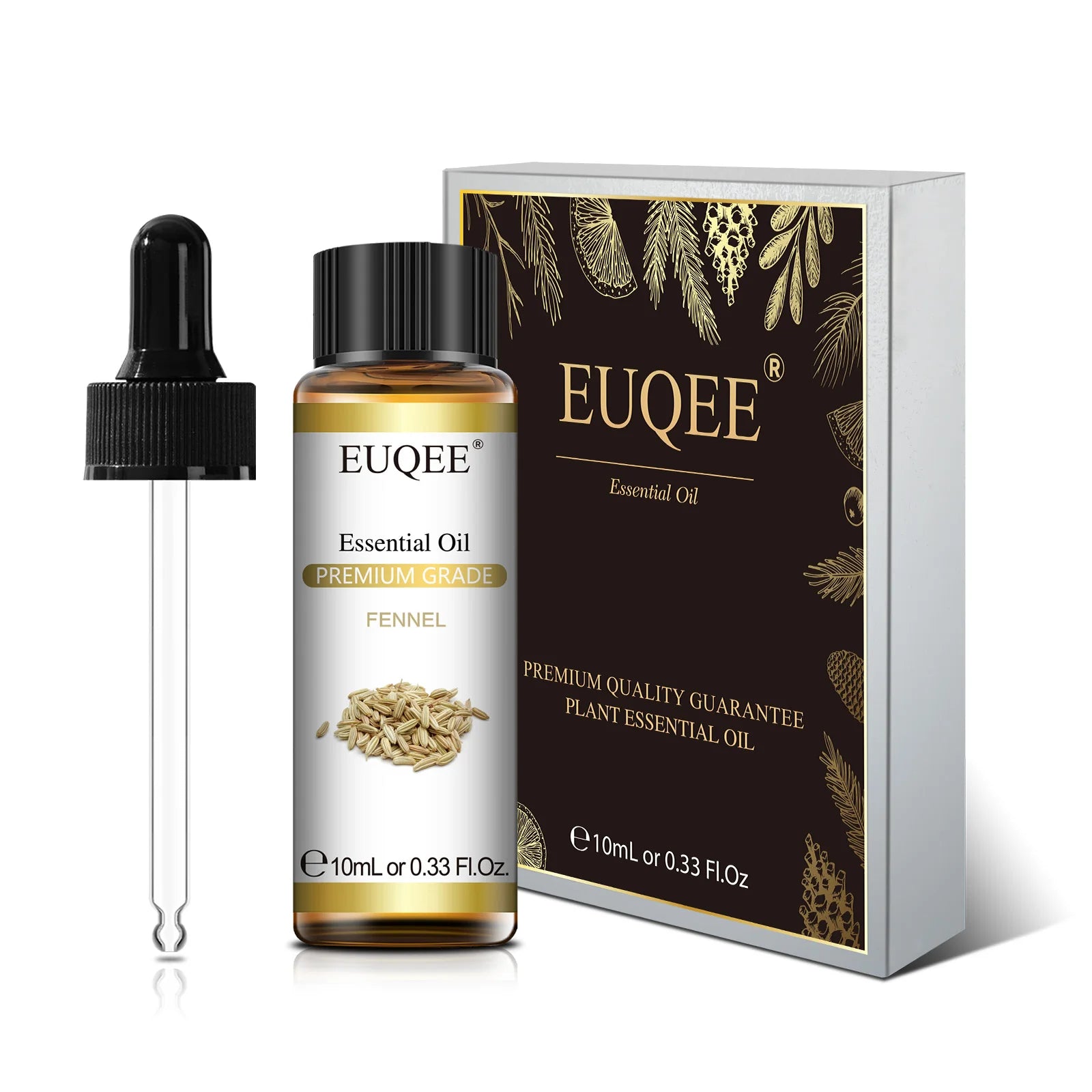 EUQEE 10ml Pure Essential Oil For Aromatherapy Diffuser-Jasmine Eucalyptus Frankincense Cinnamon Lavender Aroma Essential Oils