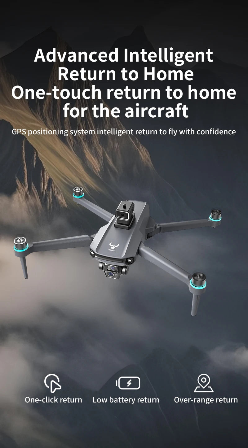 8K GPS Camera Drone with EIS Stabilization and Brushless Motor Tidesmit