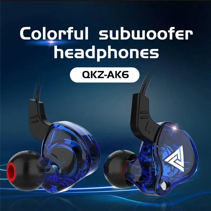 QKZ AK6 Wired Earphones With Mic - Dynamic HiFi Stereo | Tidesmit Tidesmit