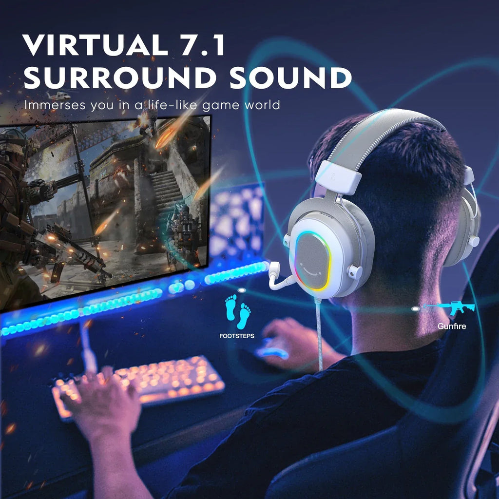 7.1 Surround Sound RGB Gaming Headset with Microphone - Tidesmit Tidesmit