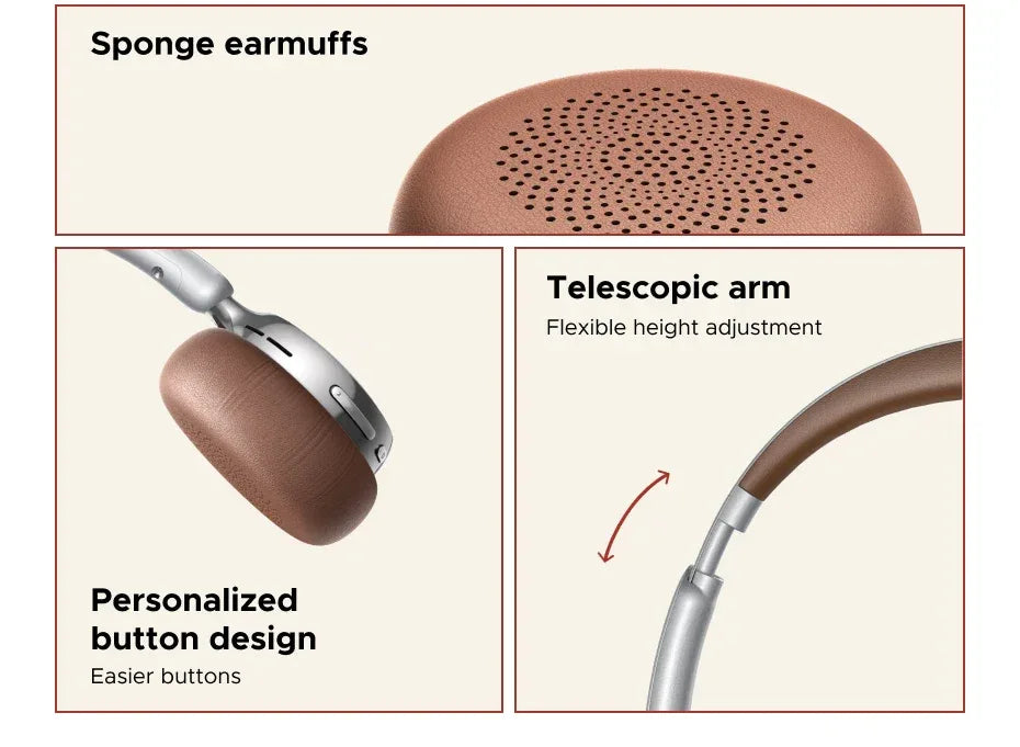 Tidesmit Wireless Headphones with Active Noise Cancelling 3D Audio Tidesmit