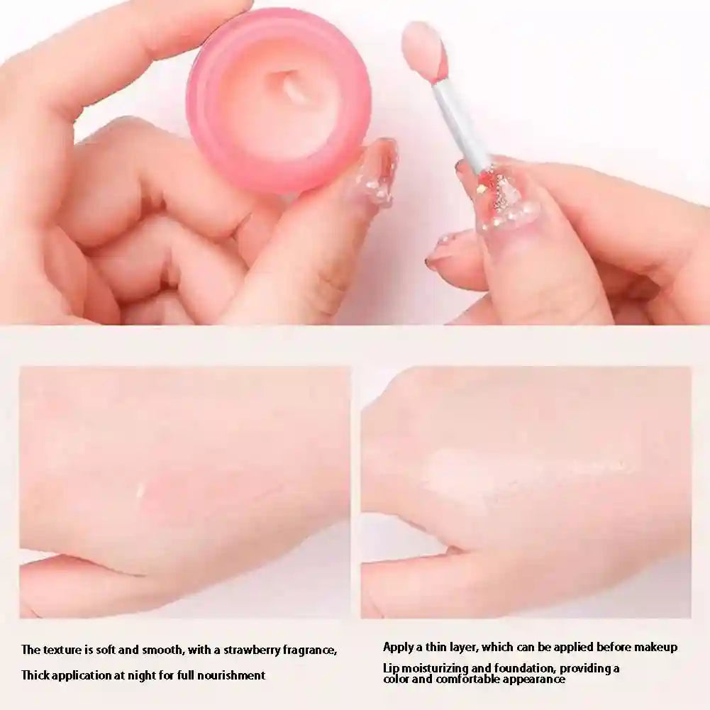 Strawberry Lip Balm Set: Hydrating Lip Treatment & Jelly Mask (2PCS) Lip Care Tidesmit