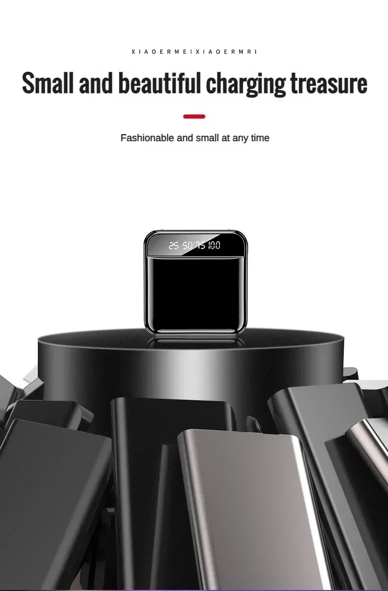 Portable Power Bank with Built-in Cable - High Capacity Fast Charger Tidesmit