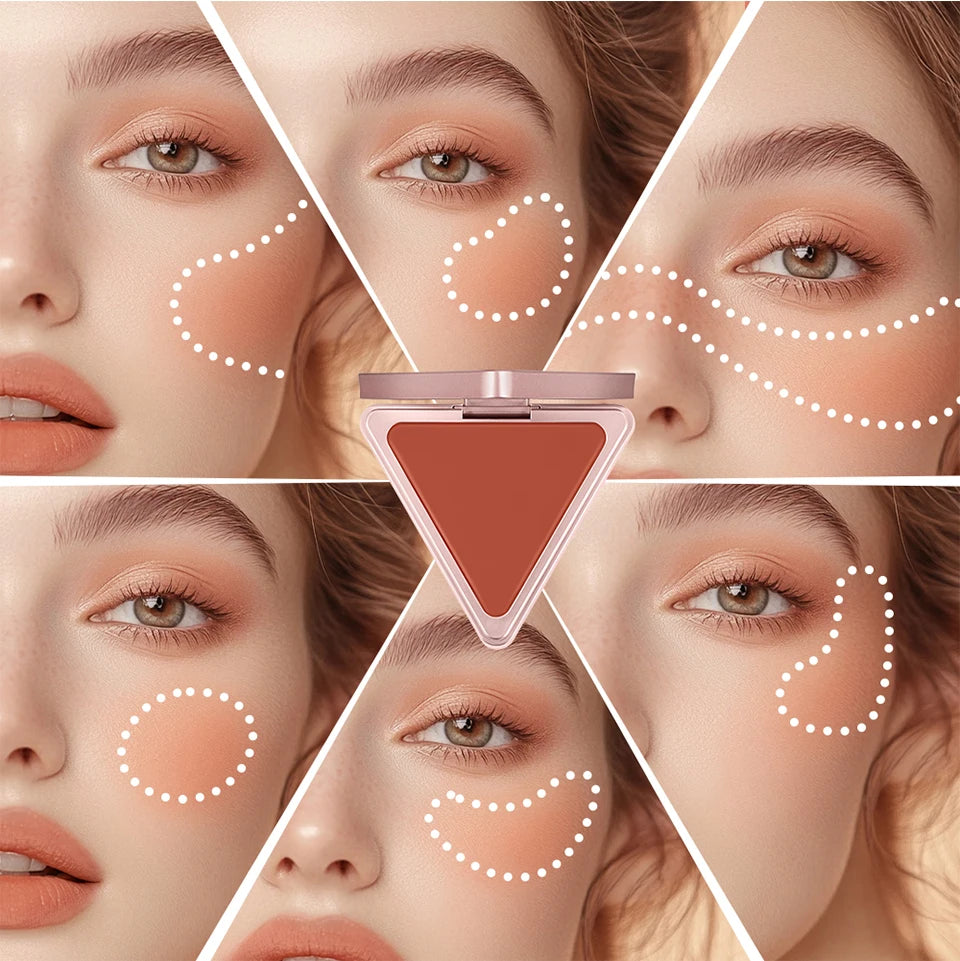 Tidesmit Higher Standard satin matte cream blush swatch showing long-lasting low saturation brightening makeup