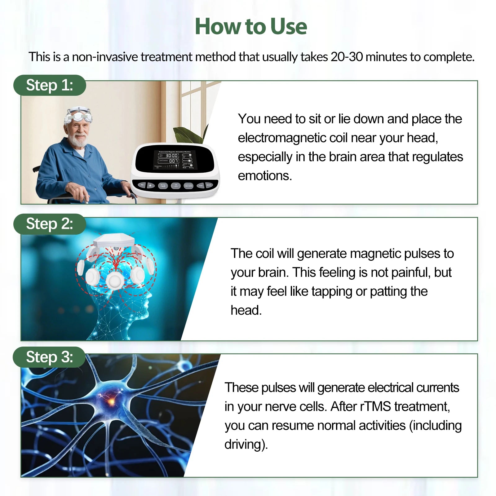 Transcranial Magnetic Stimulation Device for Anxiety Relief - Tidesmit Relaxation Treatment Tidesmit