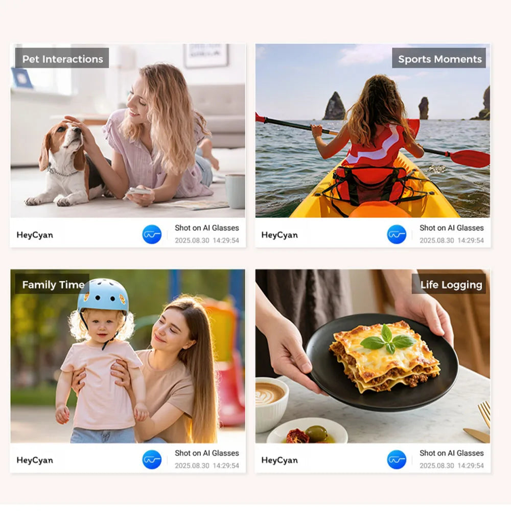 Smart Camera Glasses 4K HD Video Recorder with Integrated Voice Assistant Tidesmit