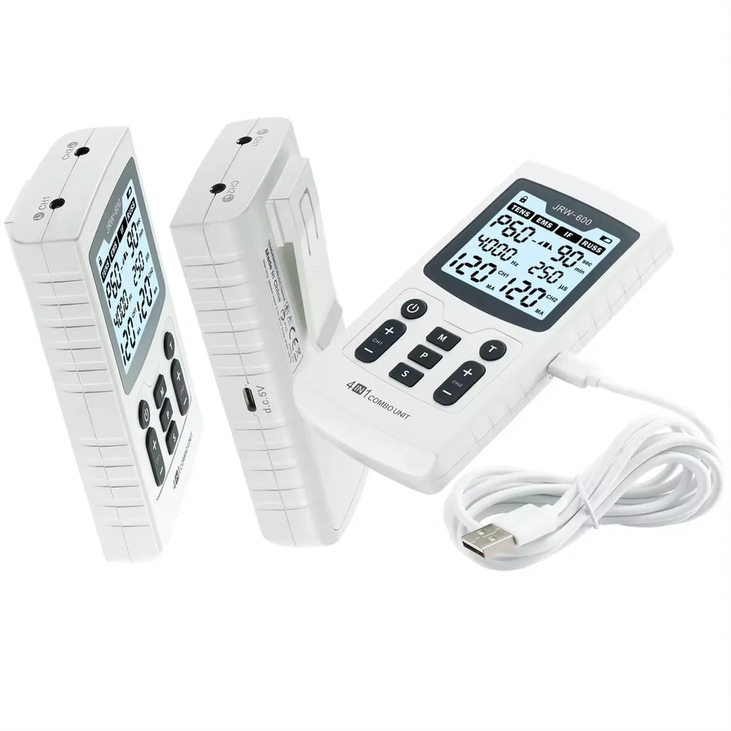 Electric Muscle Stimulator: 4-in-1 TENS IFT Recovery Device for Relief Body Shaping Massage Equipment Tidesmit