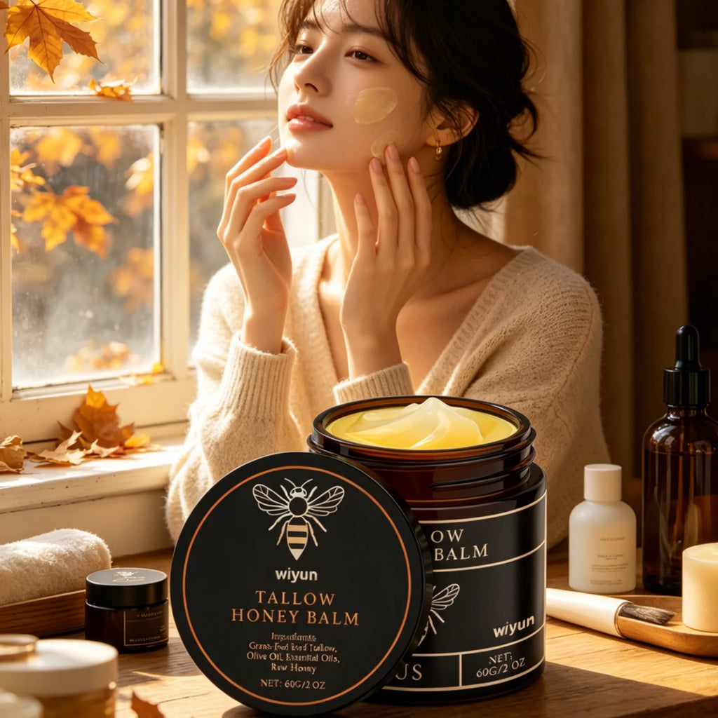 Wiyun Tallow Honey Balm Long Lasting Hydration Relieve Dry Rough Skin Soft Smooth Gentle Formula Beef Tallow Moisturizing Balm