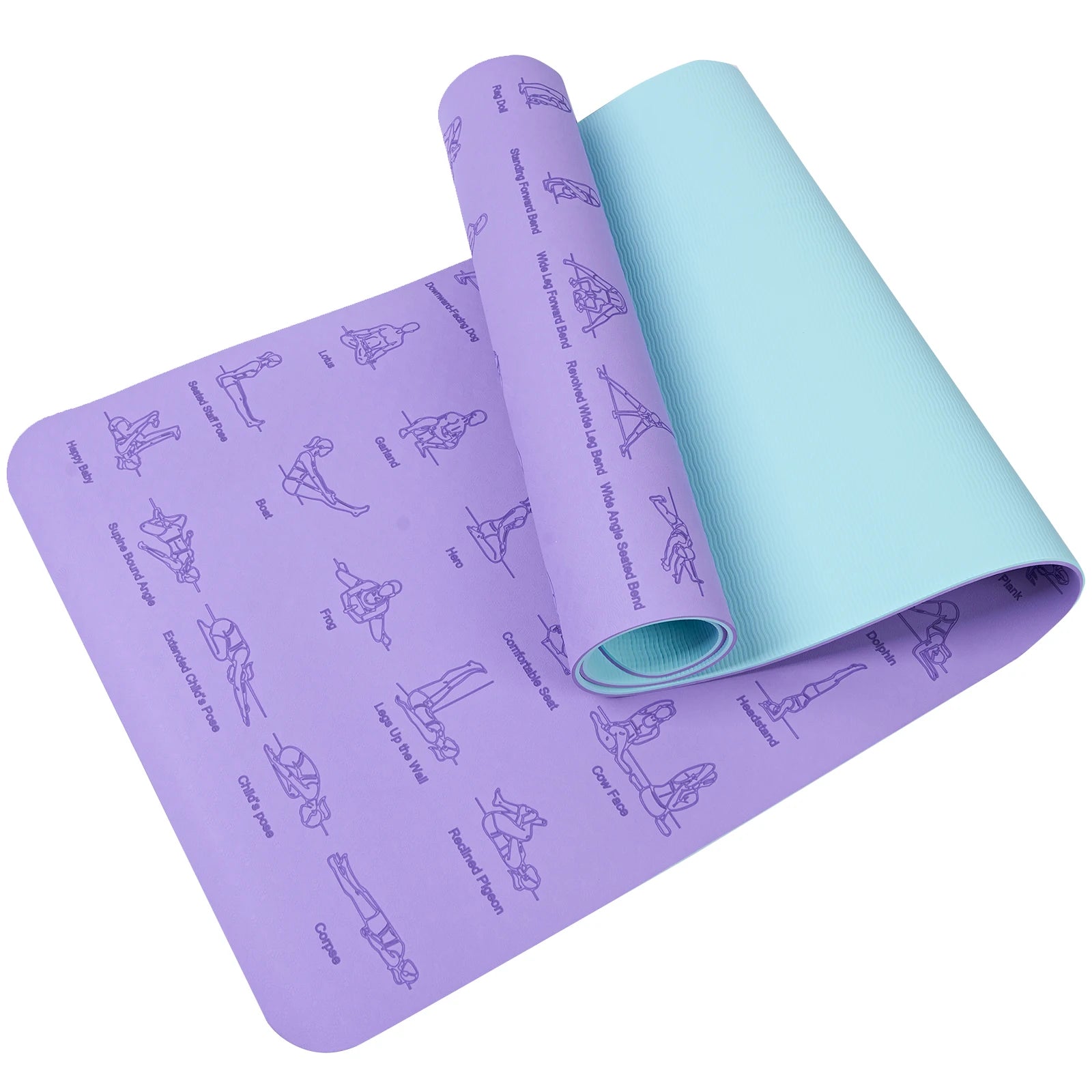 TPE Yoga Mat 183cm*61cm Anti-skid Sports Fitness Mat For Exercise Yoga And Pilates Gymnastics Mat Fitness Equipment
