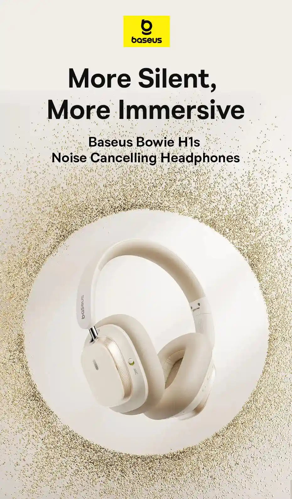 Wireless Headphones with Active Noise Cancellation & 120H Battery Tidesmit
