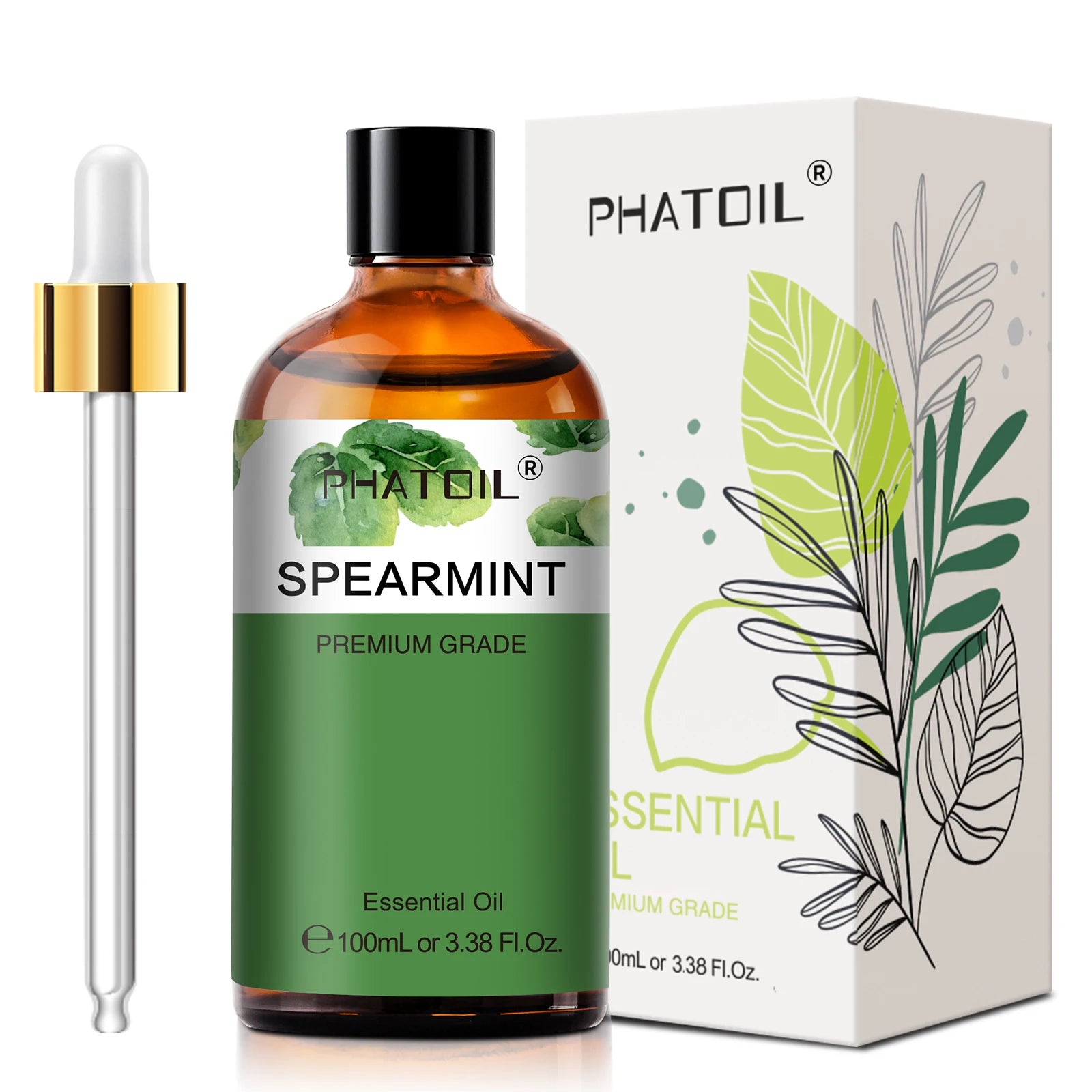 PHATOIL 100ml Lavender Peppermint Lemon Eucalyptus Lemongrass Essential Oil Natural Plant Pure Essential Oils For Diffuser