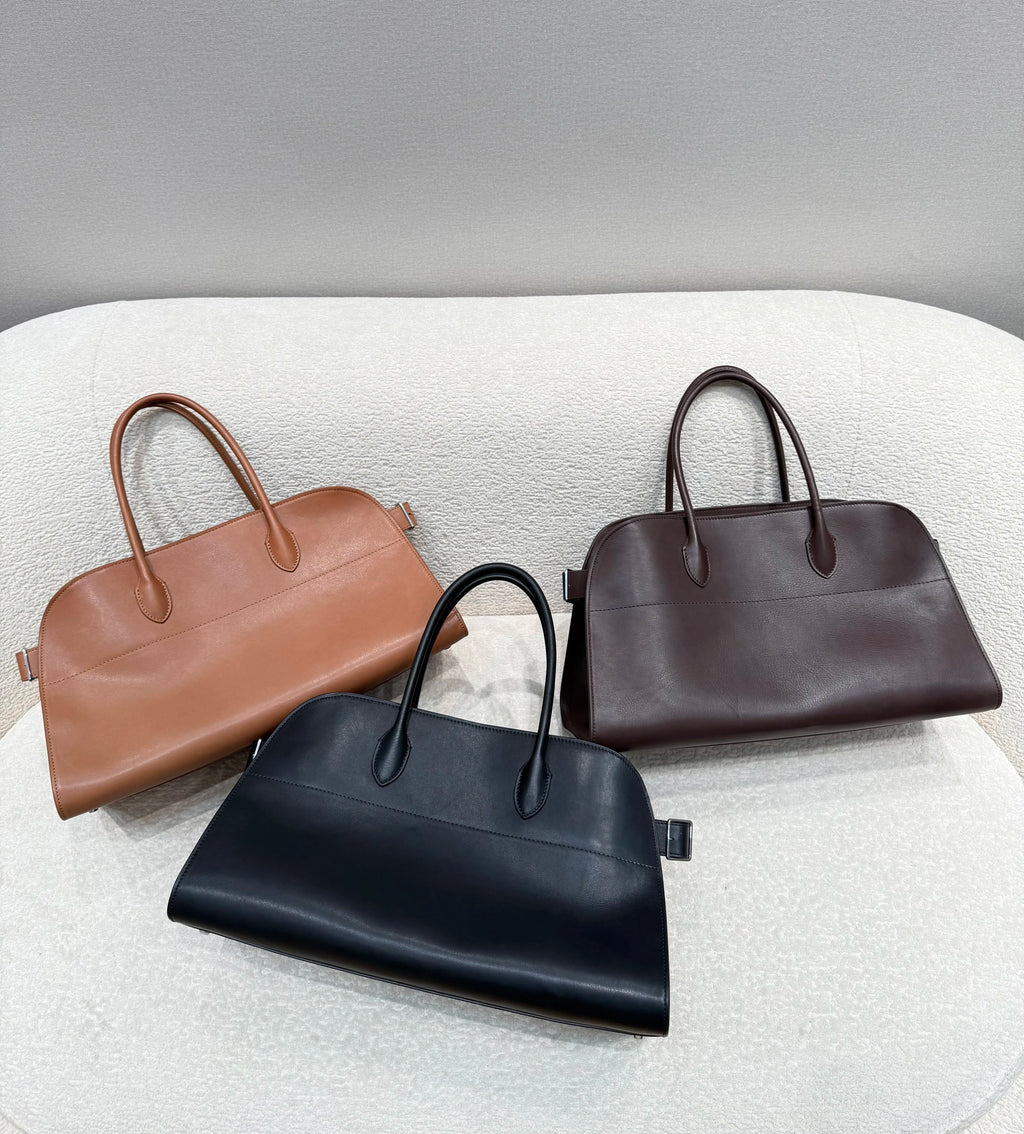 Unisex saddle leather all steel hardware inner sheepskin single shoulder large capacity hand-held horizontal bag