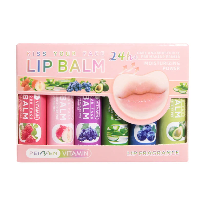 Tidesmit 6-Pack Fruit Flavored Lip Balm Set - Cruelty-Free Lip Care Lip Care white Tidesmit