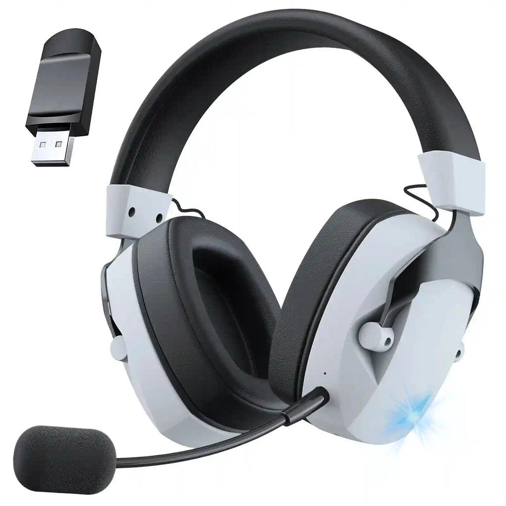 Tidesmit Wireless Gaming Headset with Active Noise Cancellation BlackWhite Tidesmit