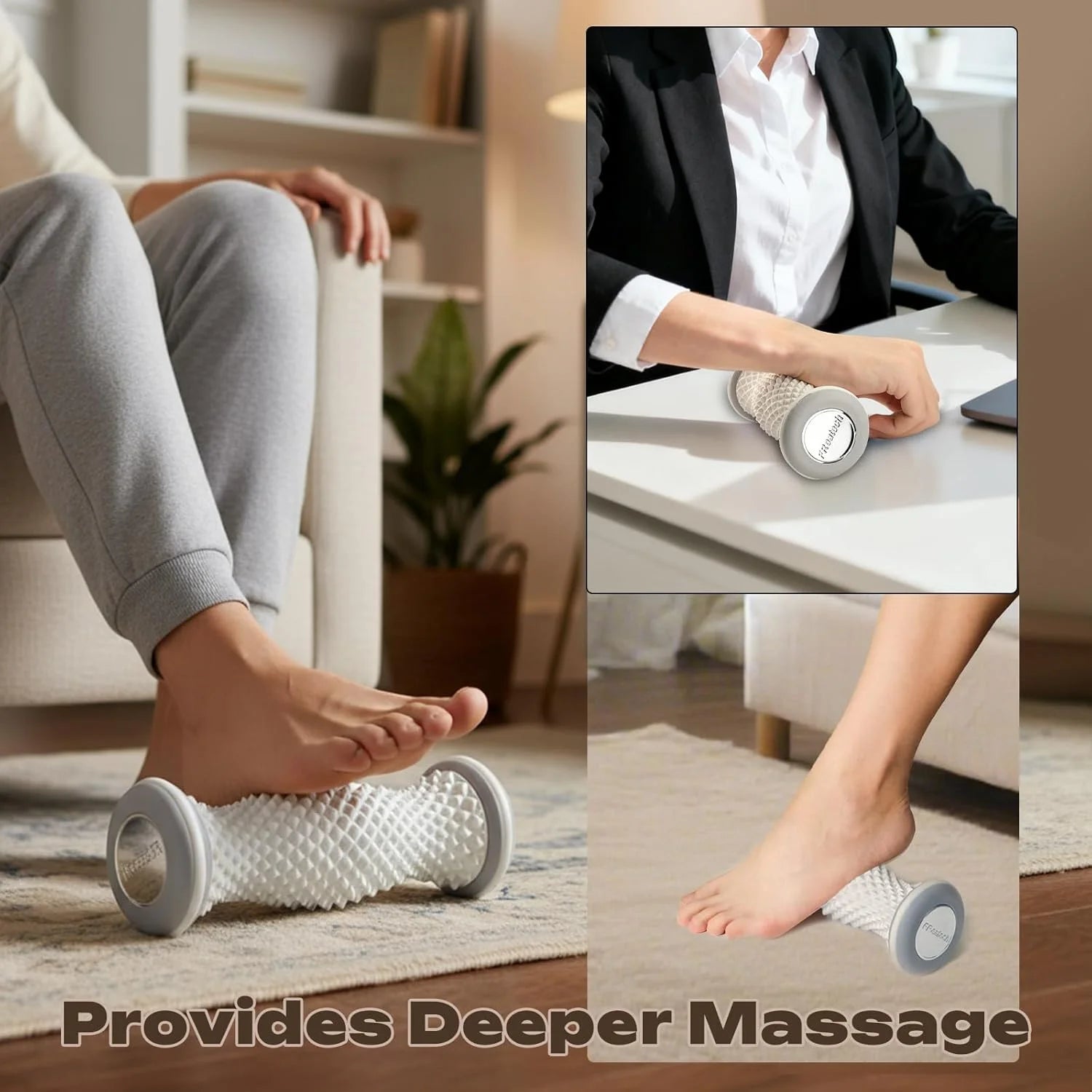 Foot Massager Roller for Plantar Fasciitis Relief - Portable Blue Tidesmit Back Massage Instrument Tidesmit