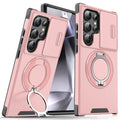 Samsung Galaxy S25 Magnetic Case with Camera Cover - Slim Fit Protection Pink Tidesmit