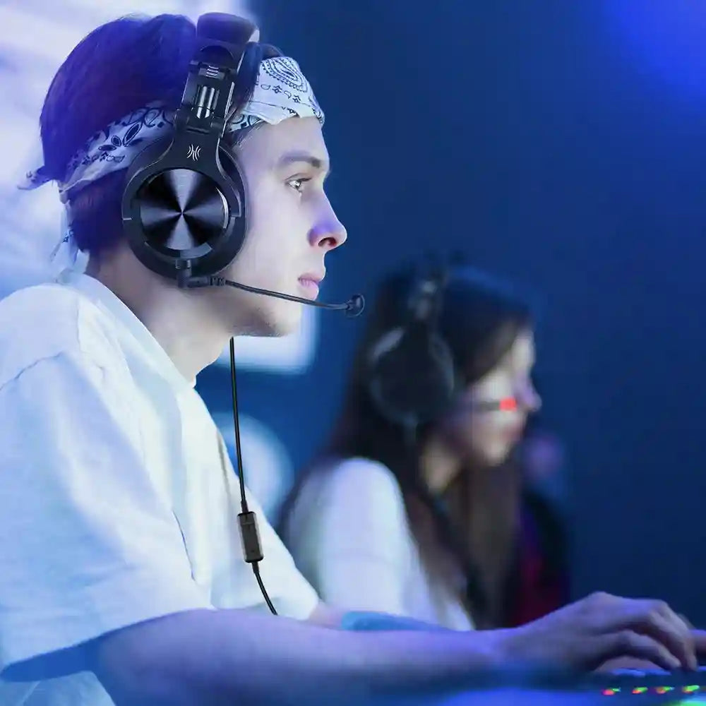 Wired Gaming Headset with Detachable Mic and Hi-Res Audio Tidesmit