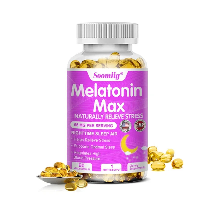 Melatonin - Dietary Supplement To Improve Nighttime Sleep Quality and Improve Insomnia, Reduce Waking Time, Boost Immunity