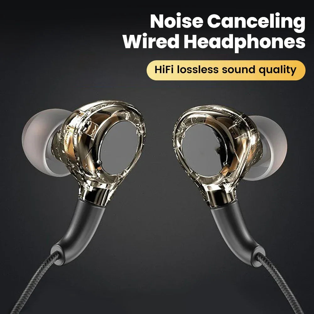 HiFi Wired Headphones with Microphone and Deep Bass by Tidesmit Tidesmit