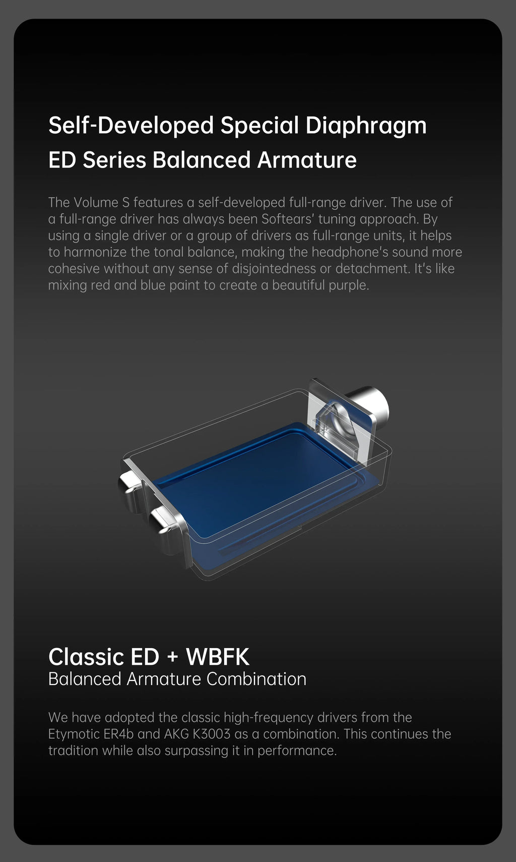 Softears Volume S Hybrid IEM | HiFi Monitoring Audio | Tidesmit Tidesmit