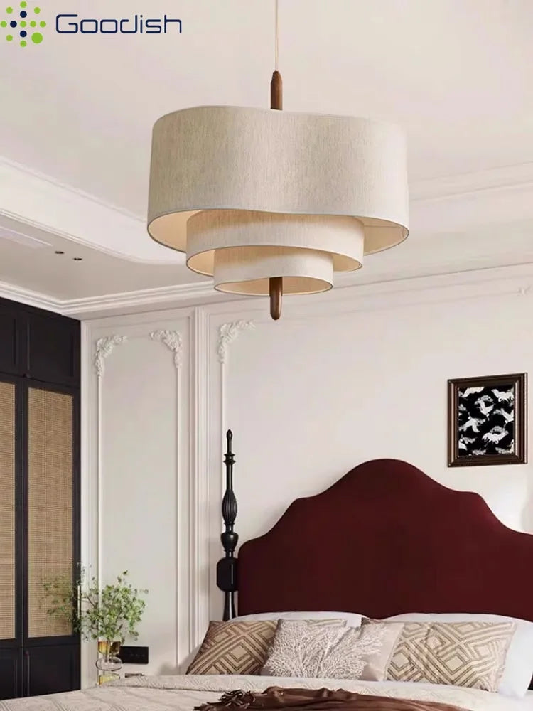Wabi Sabi Fabric LED Pendant Light 58cm - Adjustable Ambient Lighting Tidesmit