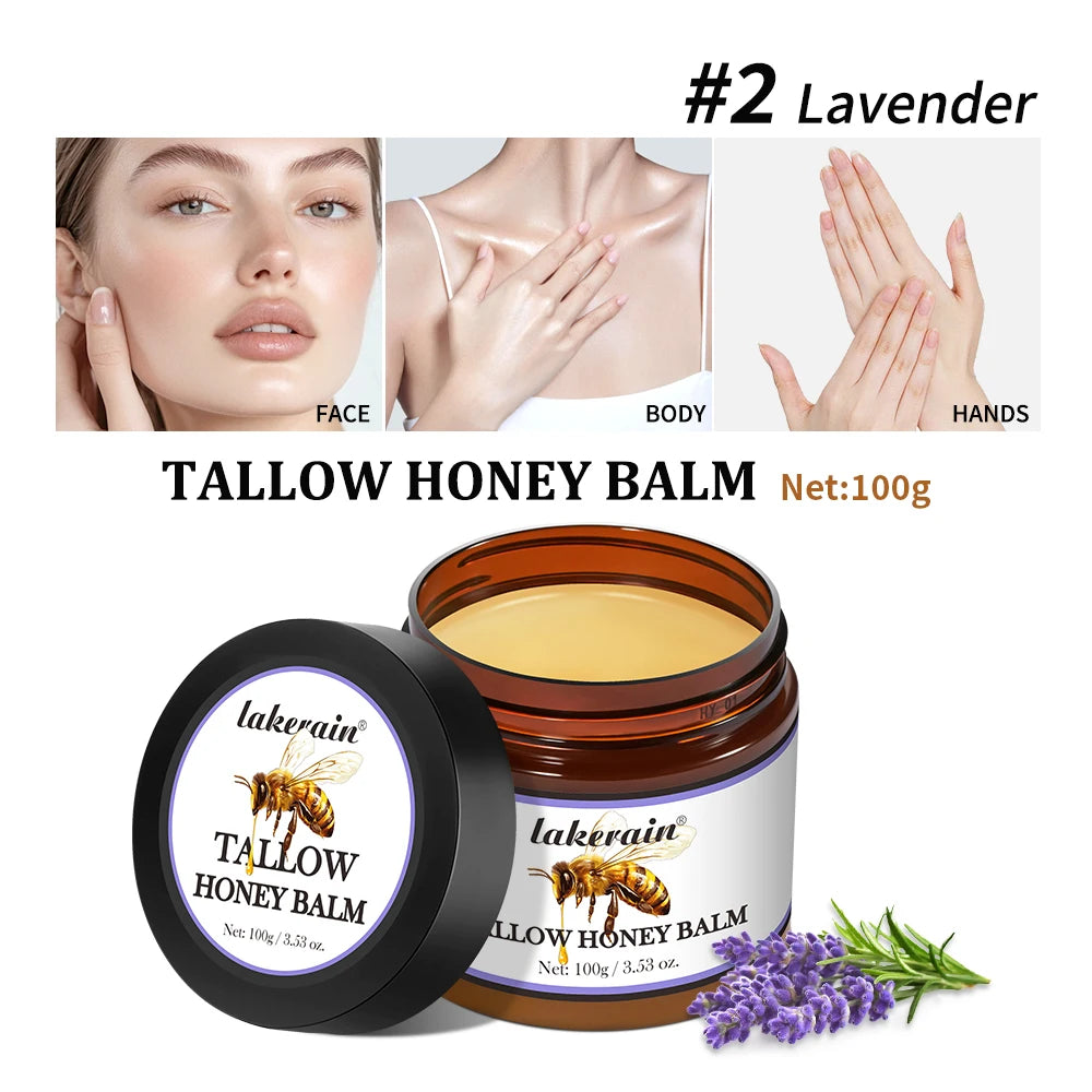 Whipped Beef Tallow And Honey Balm Moisturizing Beef Tallow Face Cream Body Lotion Grass Fed Grass Finished Face Cream Skin Care