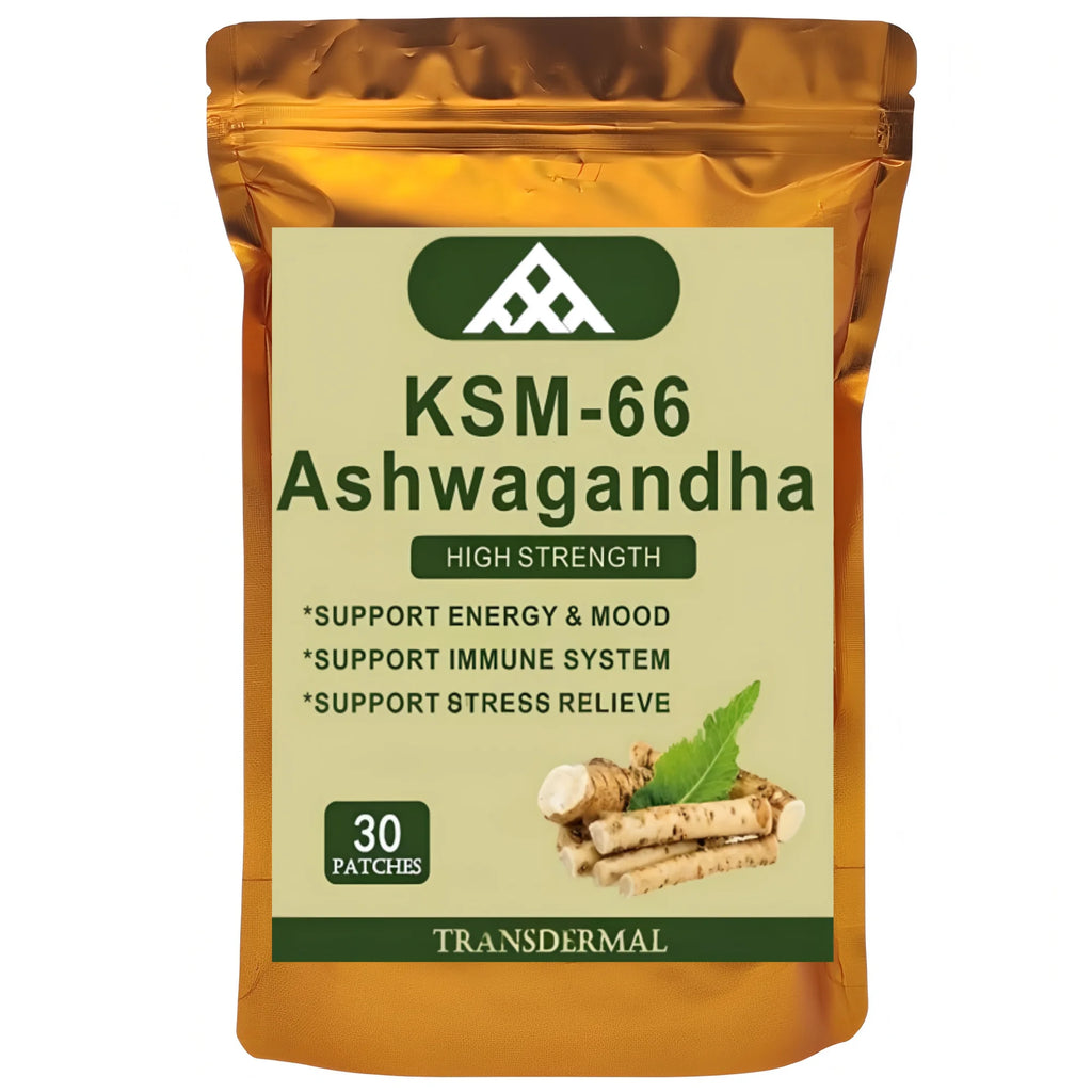 30 Patches Ashwagandha Complex Transdermal Patches Stress Relief, Mood Enhancer